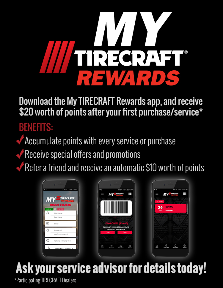 Tirecraft Rewards and offers